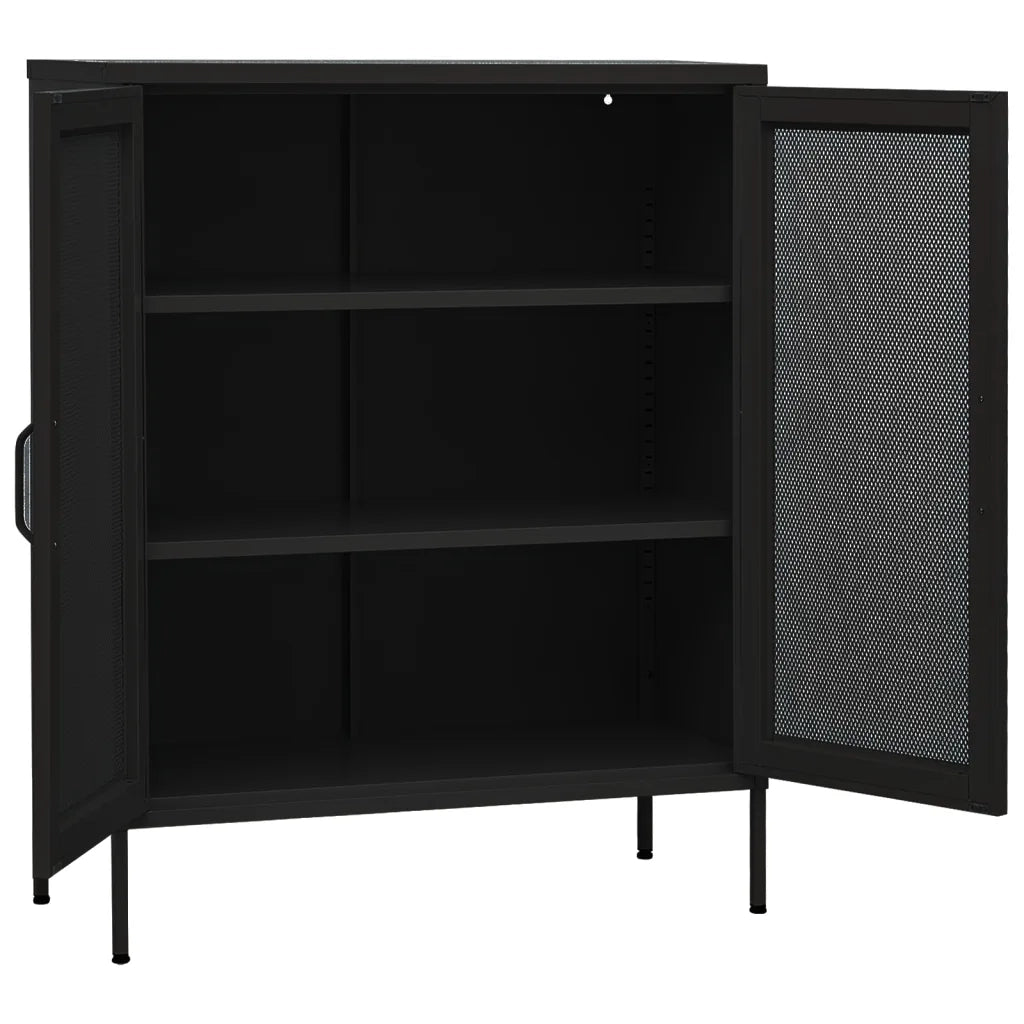 Armadietto Nero 80x35x101,5 cm in Acciaio cod mxl 50905