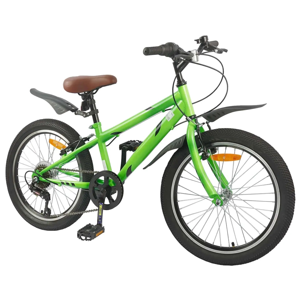 Bicicletta per Bambini 24 Pollici 6-Speed per 8-12 anni Verde