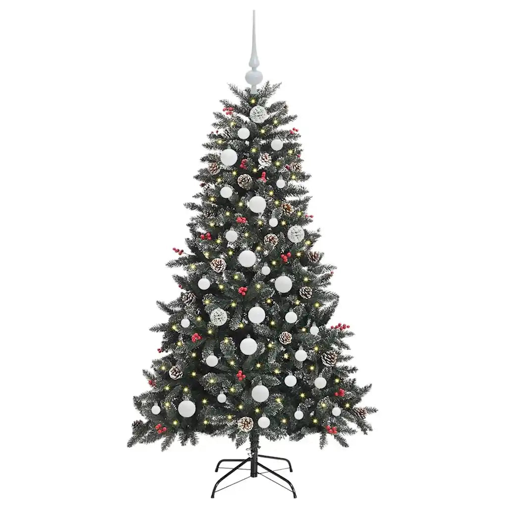 Albero di Natale artificiale con 150 LED Verde 150 cm 3395871