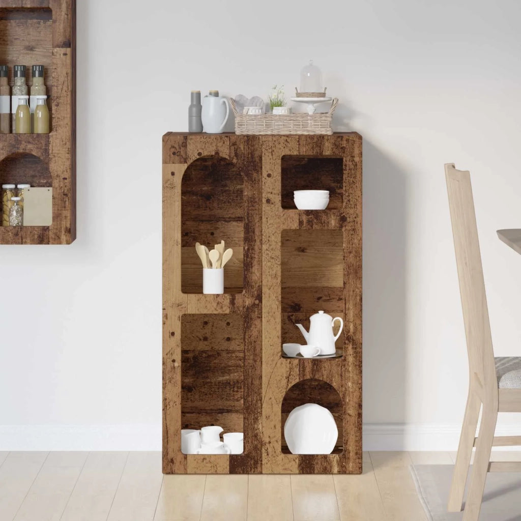 Credenza | Madia | Buffet da pranzo | Armadio da pranzo Legno vecchio 59 x 35 x 100,5 cm Legno multistrato
