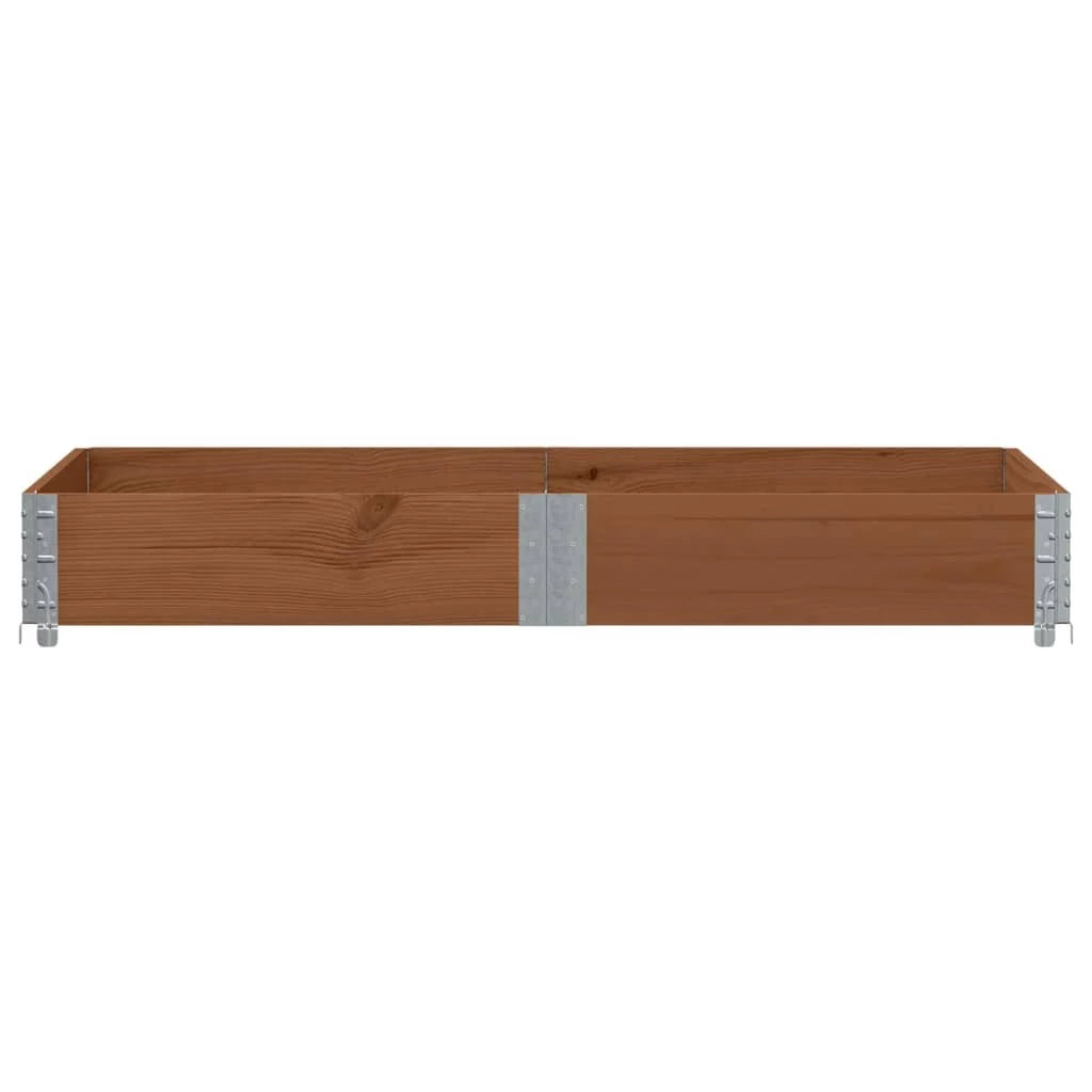Vassoio per fioriera aiuola rialzata piante fiori terrazza giardino 150 x 100 cm legno massello di pino marrone 02_0037422