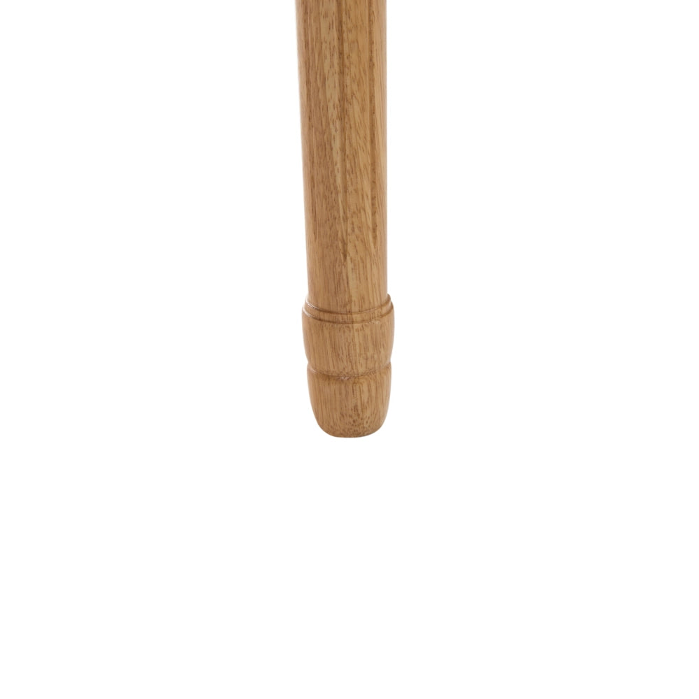 Set di 2 sedie da pranzo con struttura in legno e rivestimento in tessuto marrone chiaro e beige, in stile country francese vintage con intreccio viennese
