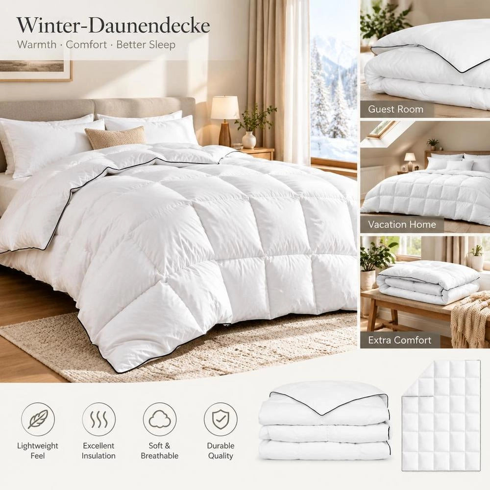 Winter Down Comforter, 2 Pieces, 135x200 Cm