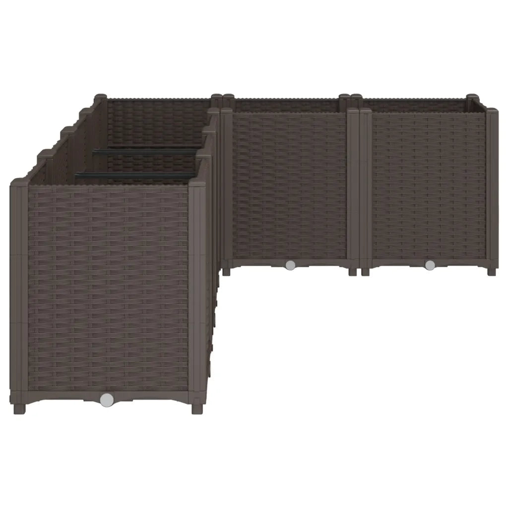 Fioriera da Giardino Marrone 160x120x53 cm in PP 367865