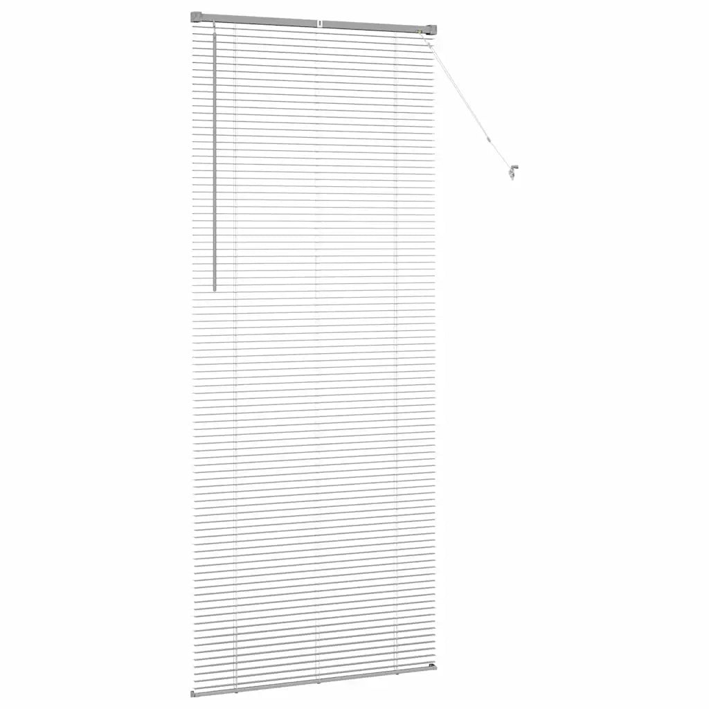 vidaXL Tenda per Finestra con tende Manuale Argento Alluminio