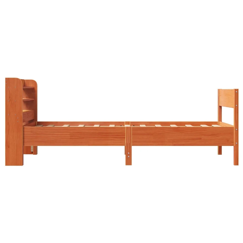 Letto senza Materasso Marrone Cera 75x190 cm in Legno di Pino 3306953