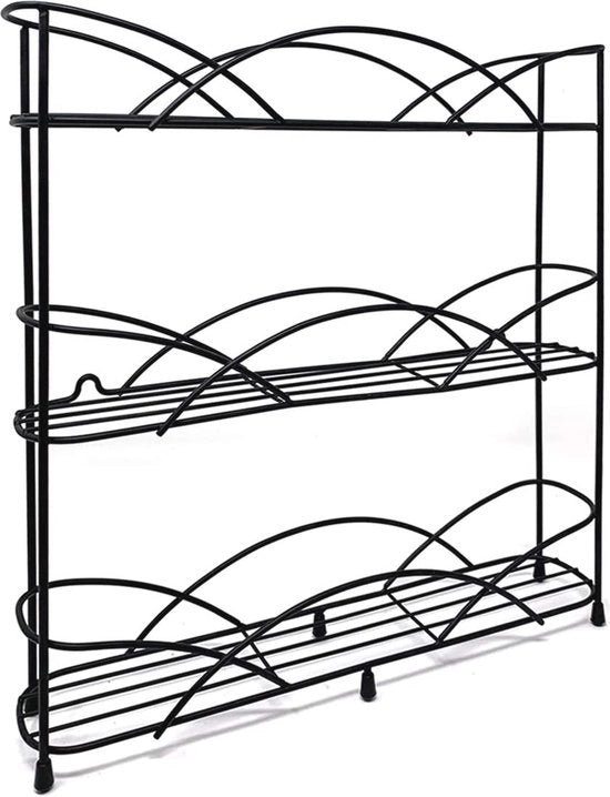 Scaffale a muro per erbe per 21 contenitori - Antiscivolo & Resistente alle macchie - Ideale per l'organizzazione della cucina