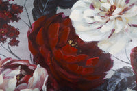 Dipinto su Tela Bianco/Red Flower Darkback 120x3,7x60 cm in Legno di Pino e Canvas Multicolor