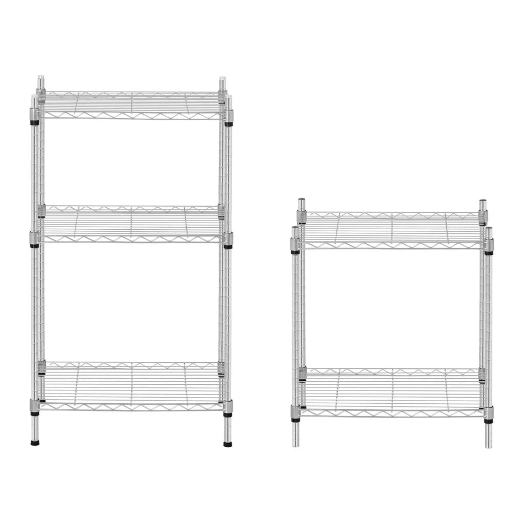 Scaffale professionale in metallo cromato - 35 x 90 x 137 cm - 120 kg 14_0001534