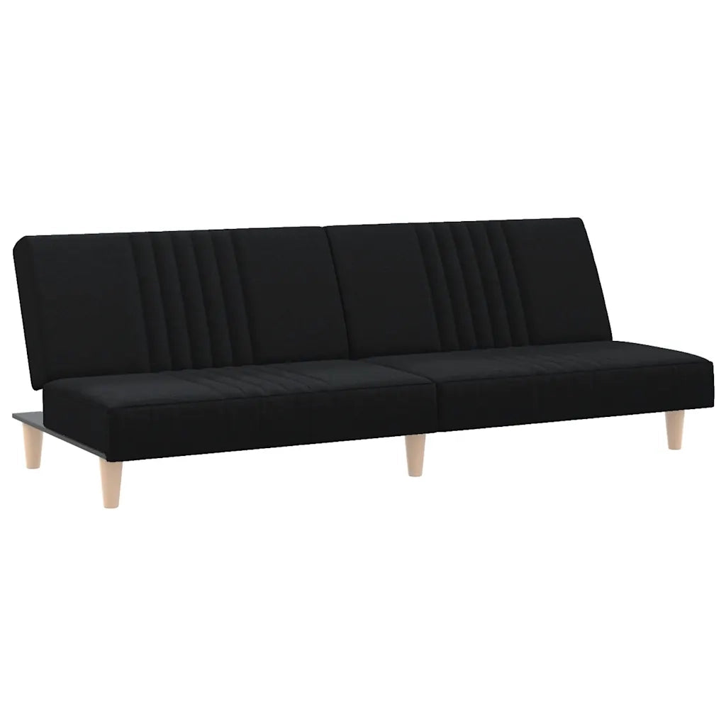 Divano Letto Nero in Tessuto