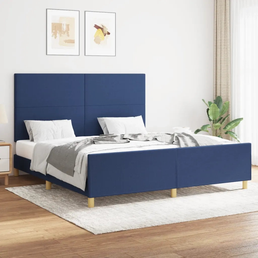 Giroletto senza Materasso Blu 160x200 cm in Tessuto 3124909