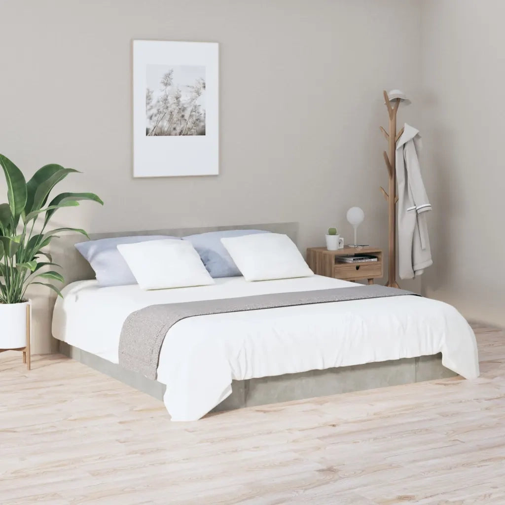 Testiera Letto Grigio Cemento 200x1,5x80cm in Legno Multistrato 811047