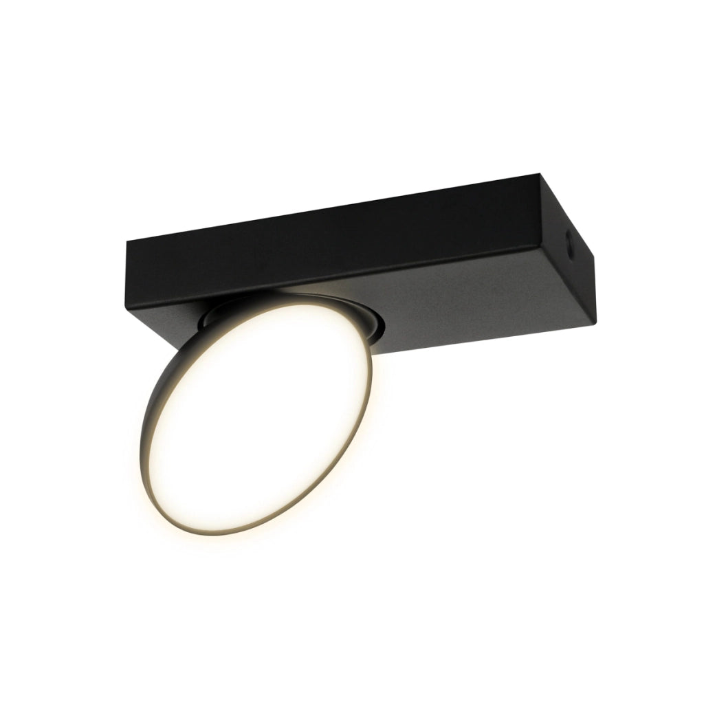 Faretto soffitto moderno nero orientabile LED 5W Italux