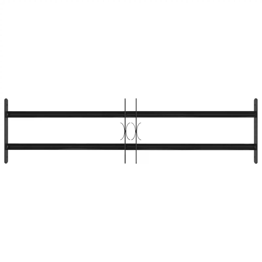 Griglia Finestra 115 x 30 cm Acciaio verniciato a polvere Nero