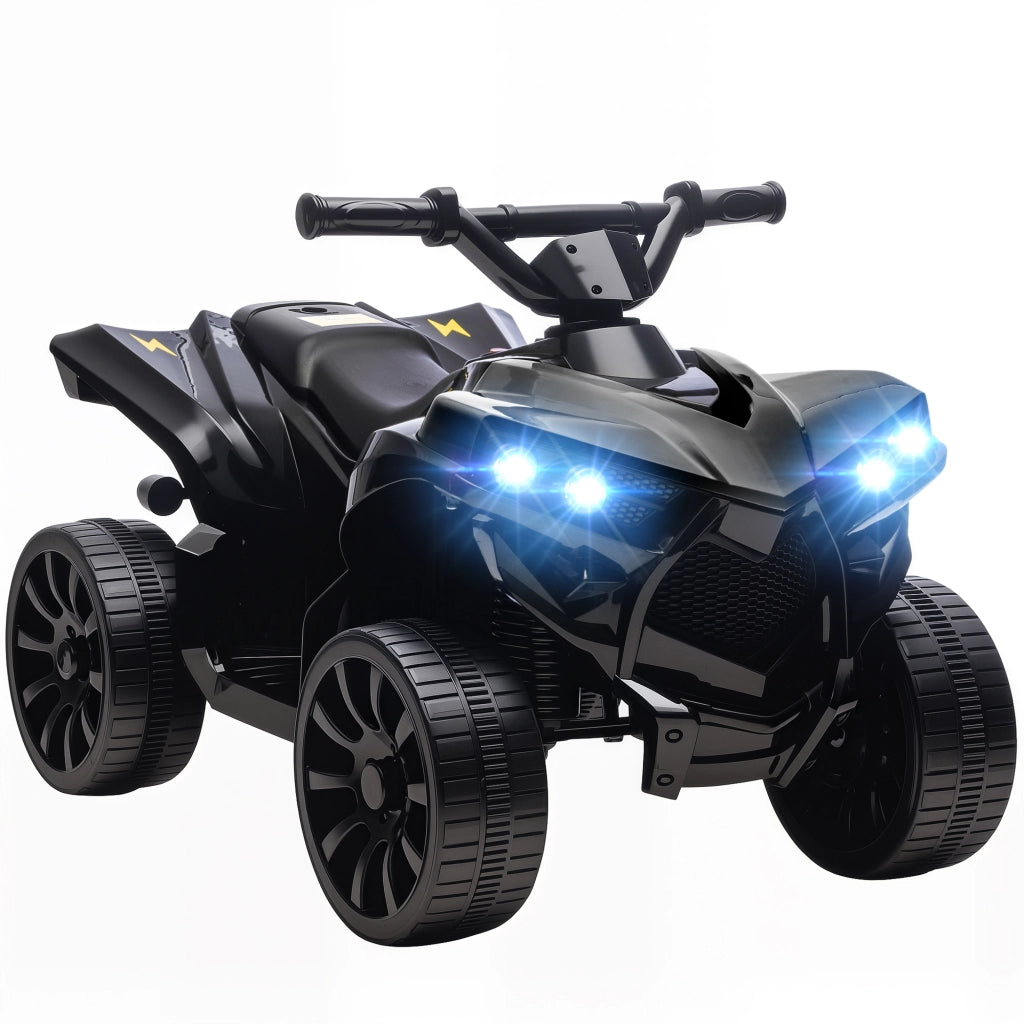 Quad Elettrico Bambini ATV ¨C zephmum ¨C Nero, LED, Batteria 6V, 3-6 Anni
