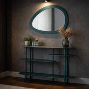 Gamisi, Consolle 4 Ripiani, 10x42x132h cm Verde Ottanio