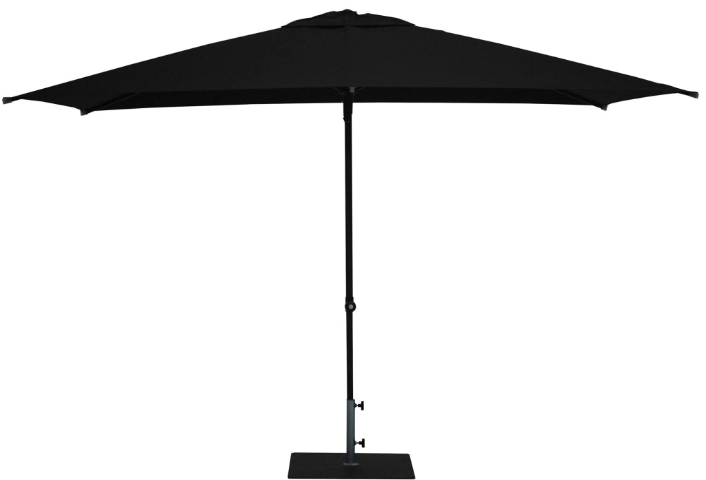 Ombrellone da Giardino 3x2 m Palo Ø38 mm in Alluminio Tessuto Olefin Trend Nero