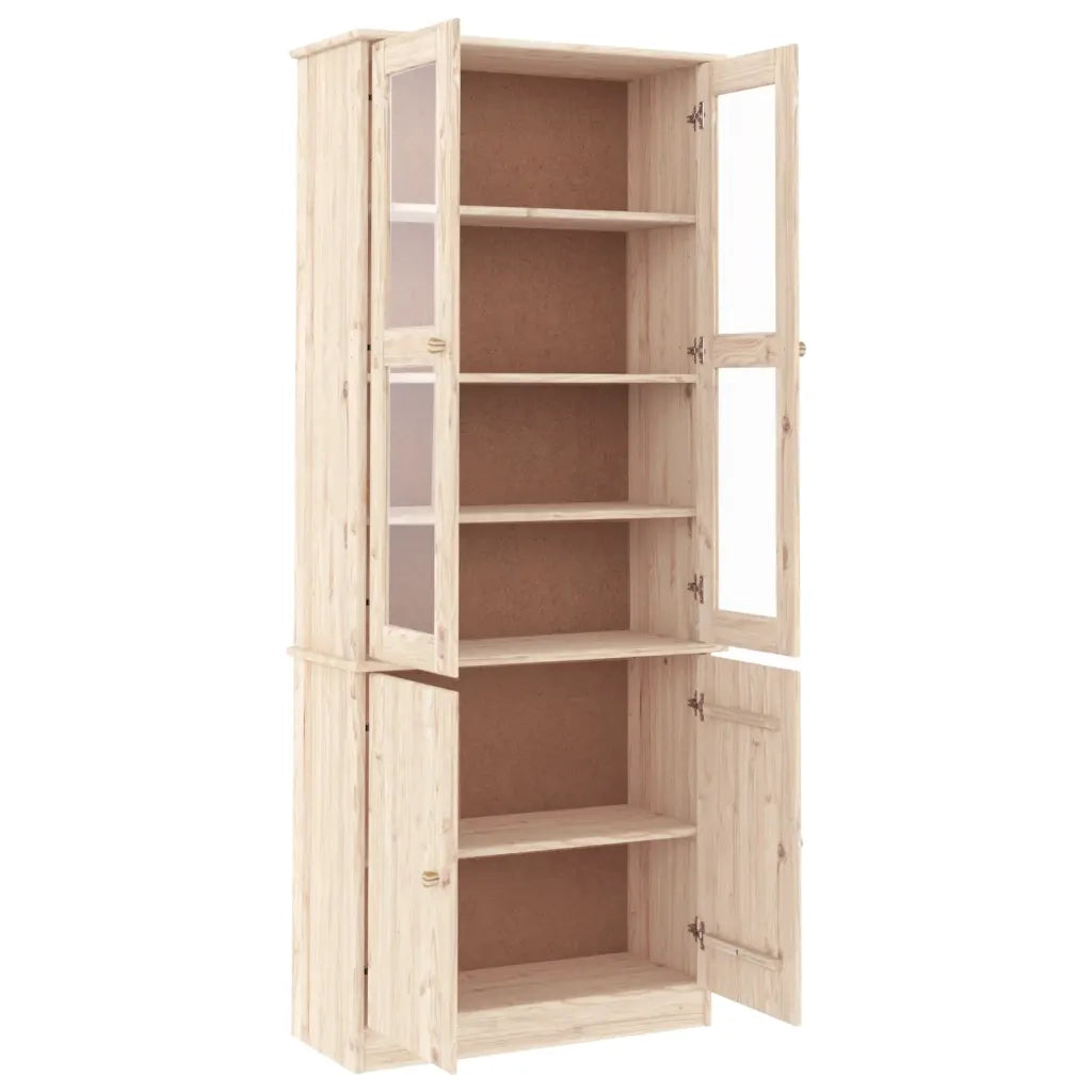 Vetrina ALTA 77x35x186,5 cm in Legno Massello di Pino 353949