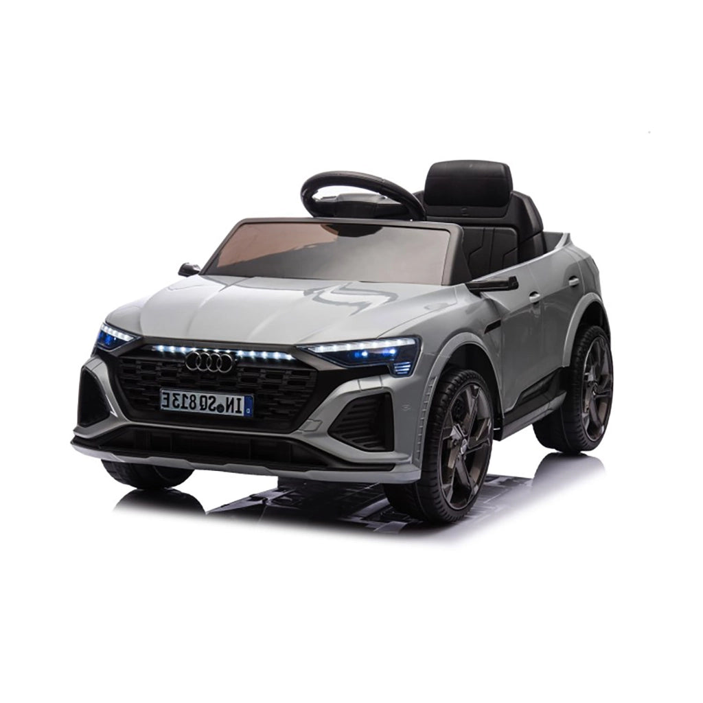 Macchina Elettrica per Bambini 12V Licenza Ufficiale Audi SQ8 E-Tron con Telecomando e Sedile Pelle Grigio