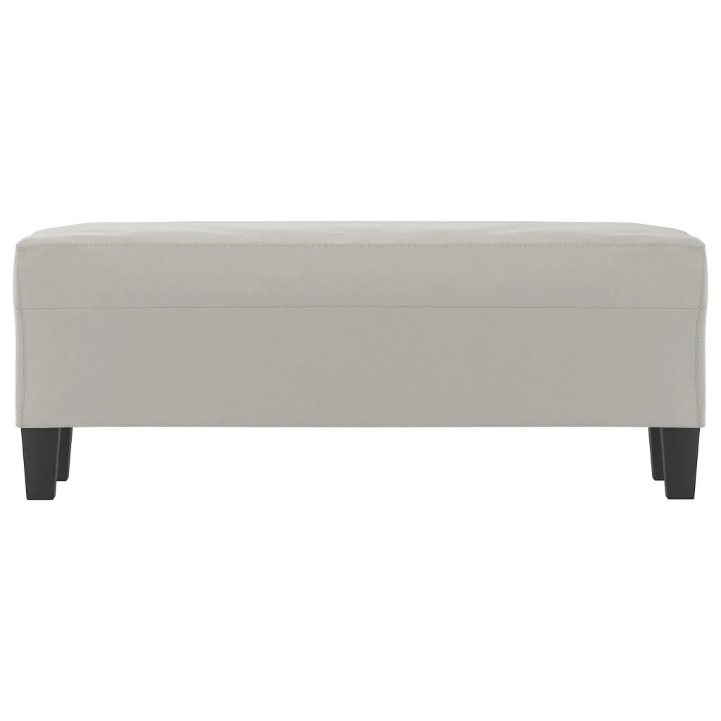 Panca Grigio Chiaro 100x35x41 cm in Microfibra 349466