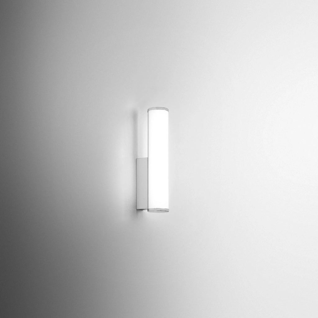 Lampada a Parete GAP 7W LED 640lm 3000K Struttura in Alluminio Bianco Opaco IP44 Diffusore Opale - Design Moderno - Gea Luce