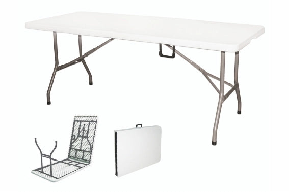 TAVOLO PIC NIC BIRRERIA PIEGHEVOLE VALIGETTA BIANCO 181X74X74