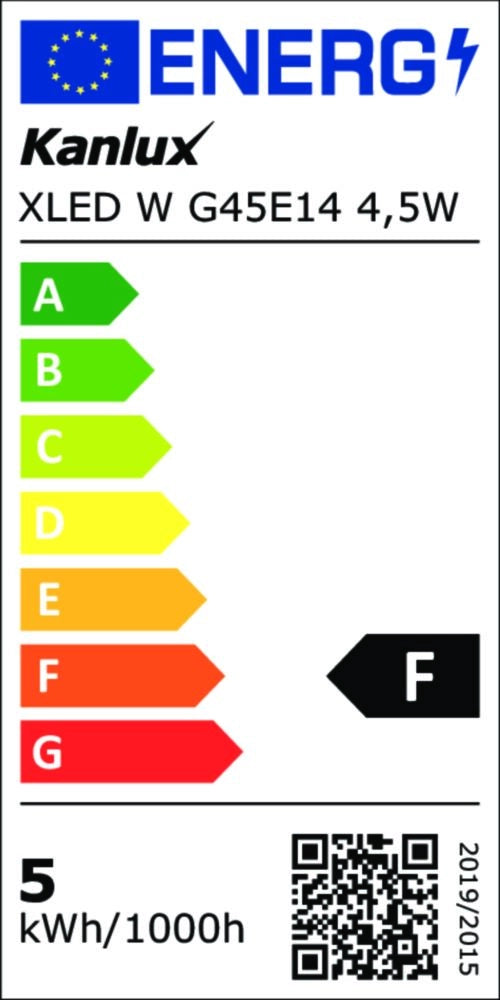 Lampadina LED Filament 4,5W E14 G45 2700K 470lm Kanlux