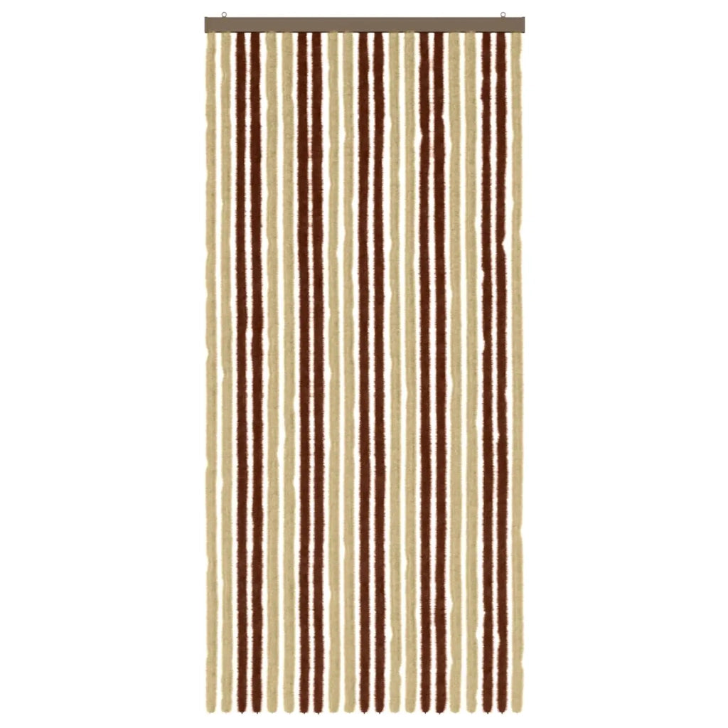 Tenda per insetti in chenille Marrone e Beige 90 x 200 cm 42034447