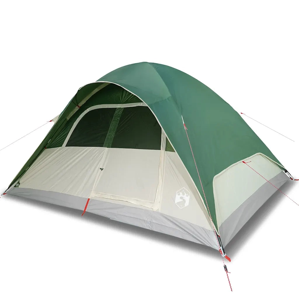 Tenda da Campeggio | Tenda Familiare a Cupola per 6 Persone Verde Impermeabile