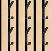 Pannelli Acustici - 6 Pezzi - Pannelli Per Parete - Due Ganci per Abiti - Ganci per Abiti - Nero - Materiali di Alta Qualità - Ganci per Parete