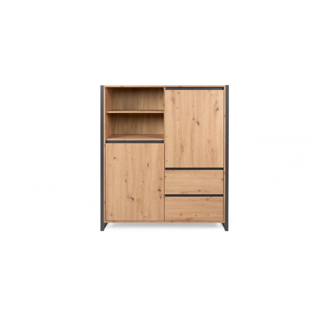 Credenza alta L120XP40XH140 Denver51 colore quercia antracite