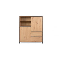 Credenza alta L120XP40XH140 Denver51 colore quercia antracite