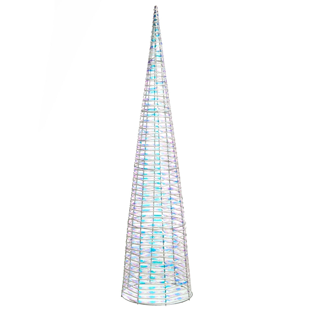 Set di 3 scatole regalo decorative natalizie con luci LED a forma di alberi bianco  Decorazioni natalizie per interni