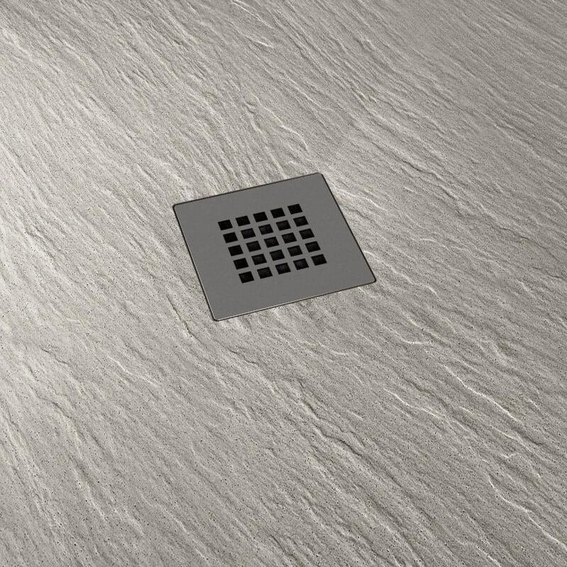 Piatto Doccia in Pietra 80x90 cm Pedrinelli Ardesia Stone Side Grigio