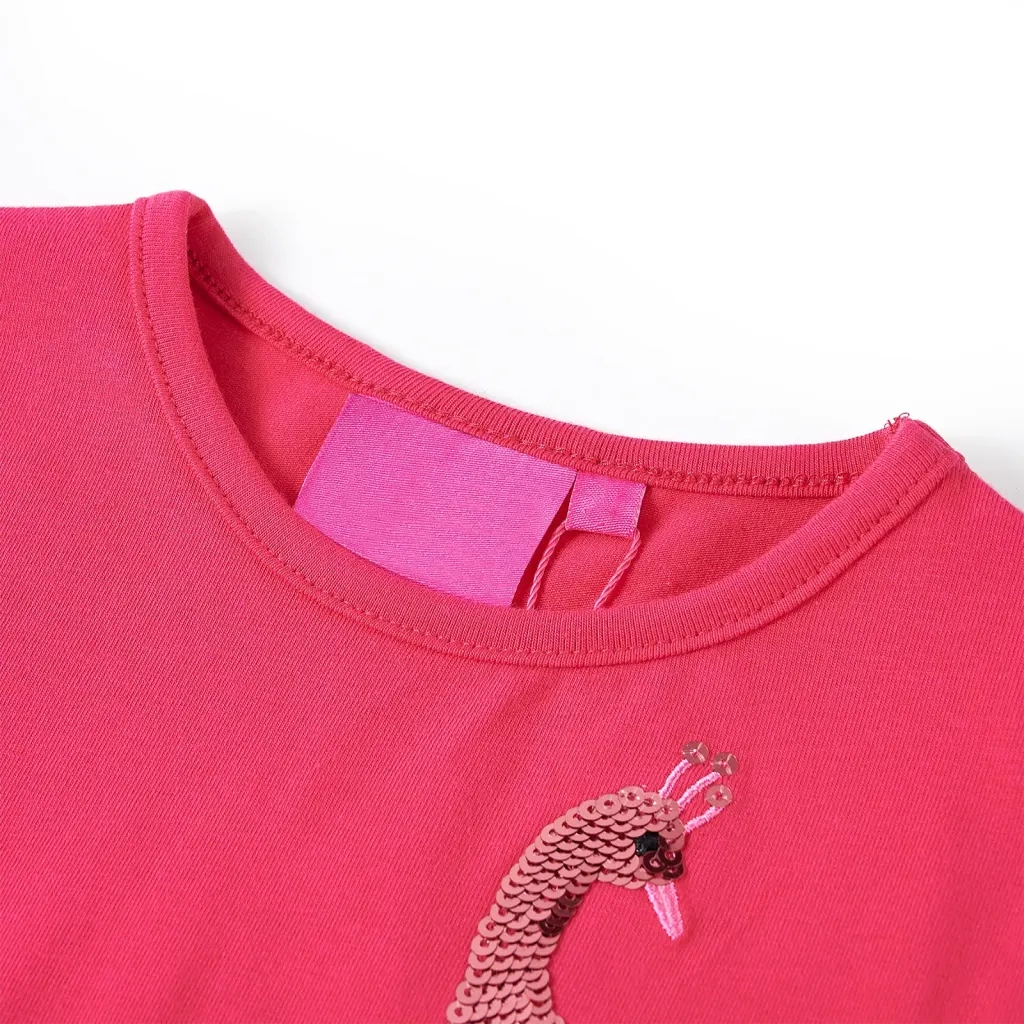 Maglietta da Bambina a Maniche Lunghe Fucsia 104 13590