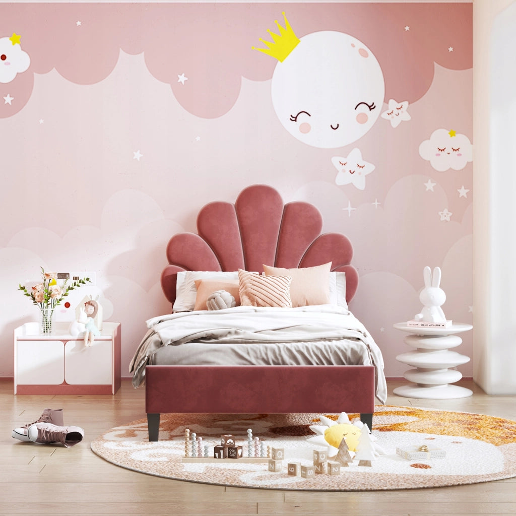 Letto imbottito 90x200 - Xylo - Rosso