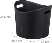 Cestello per legna da ardere 39,5 cm materiale sintetico nero 13_0001898_2