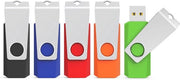Set di 5 Stick di Memoria USB 16 GB – Drive Flash USB 3.0 con Design Metallico Girevole 360° – Colori (Nero, Argento, Blu, Verde, Rosso)