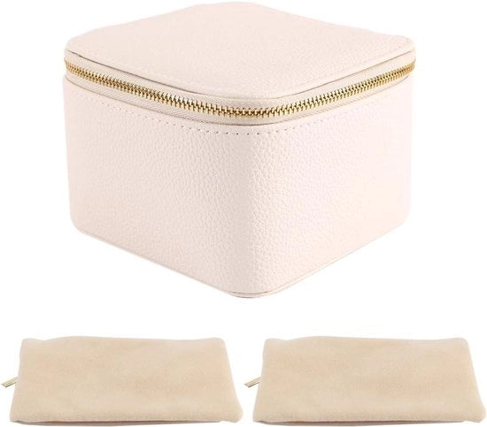 Organizzatore di accessori con tasche in velluto, scatola per gioielli, contenitore per catene e anelli, regalo per donne.