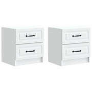 Armadio da Notte con cassetto 2 pcs Bianco 43 x 34,5 x 44,5 cm