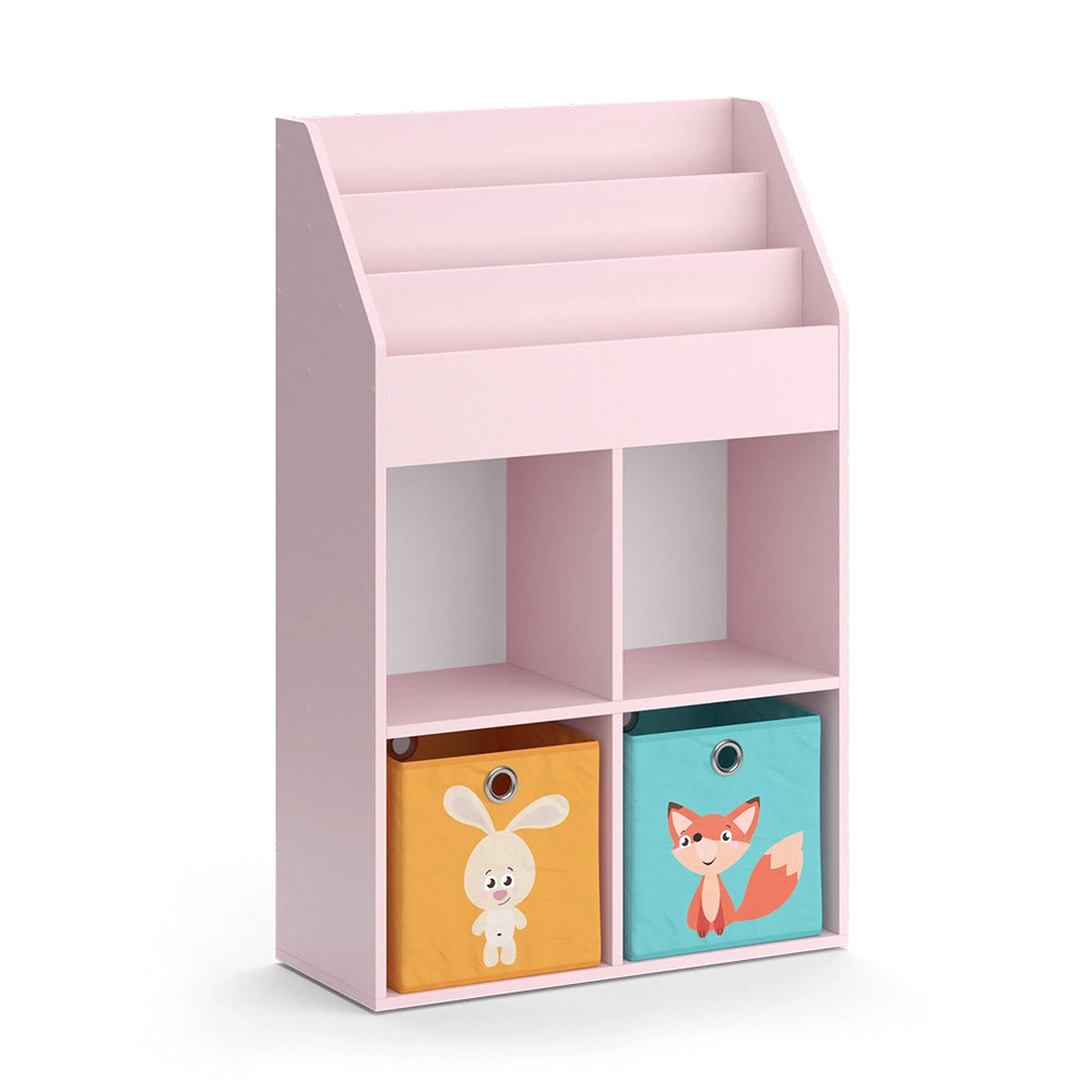 Vicco Libreria bambini rosa 72 x 114.2 cm con 2 scatole pieghevoli (colorate)