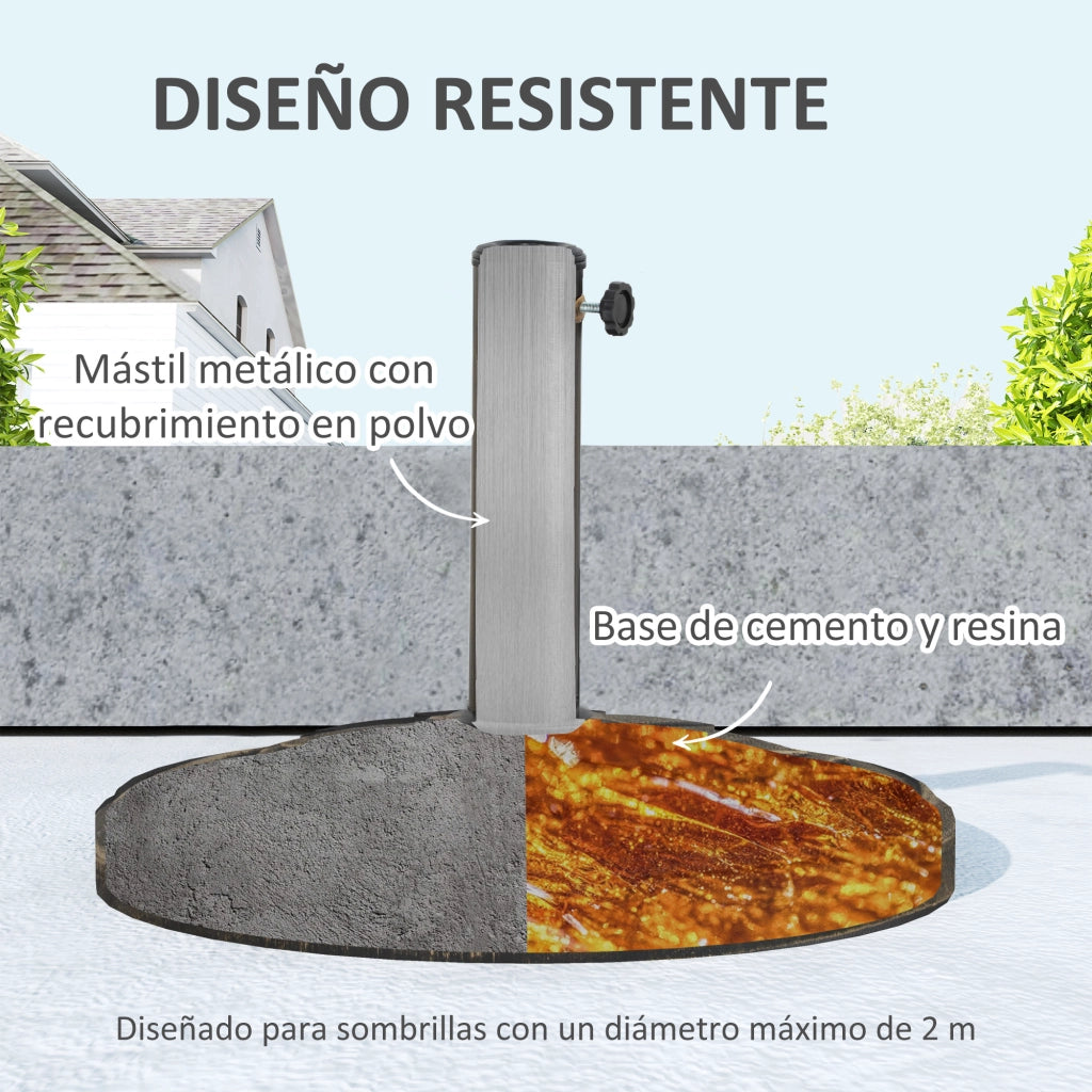 Base per Ombrellone con Peso ¨C zephmum ¨C Bronce ?46x33 cm 12 kg