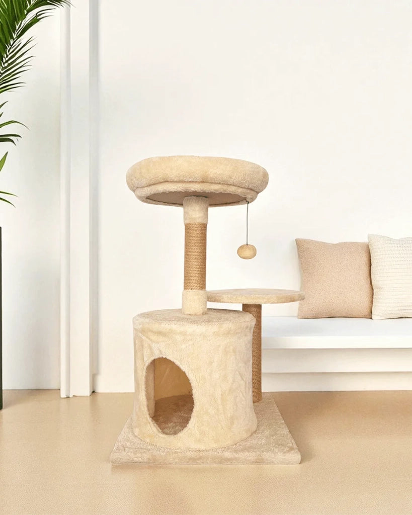 Letto ad albero per gatti in madreperla