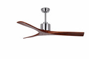 Vam Ventilatore da soffitto a risparmio energetico ZEN cromato pale di legno massiccio rovere 137 cm telecomando 6 velocitÃ