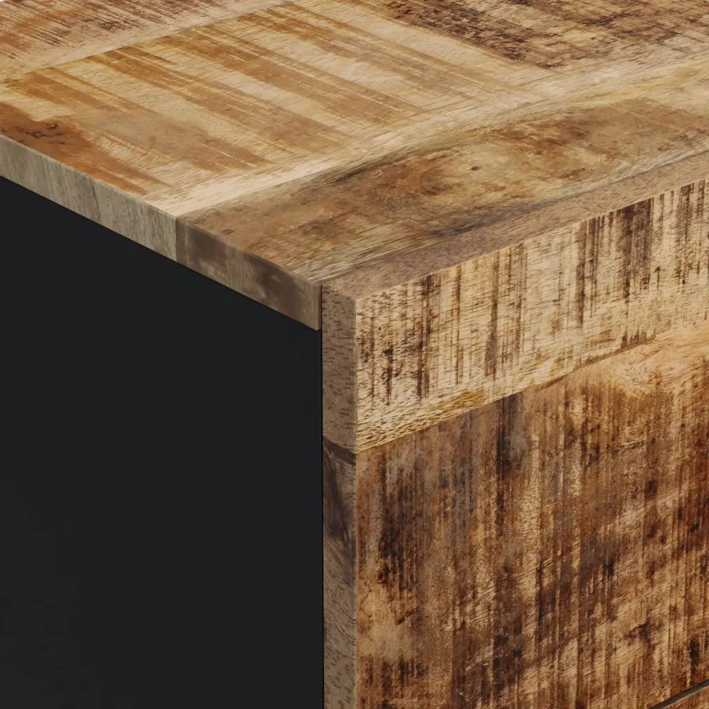 Credenza con 3 Cassetti 40x33,5x75 cm Legno Massello di Mango