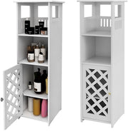 Cassettone per bagno - Legno - 1 Porta - Pannelli - 78x22x22 cm
