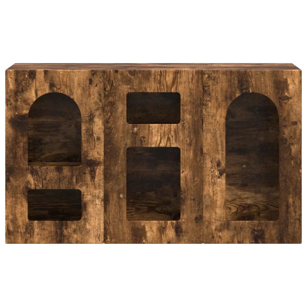 Credenza | Madia | Buffet da pranzo | Armadio da pranzo Rovere fum¨¦ 100 x 35 x 59 cm Legno multistrato