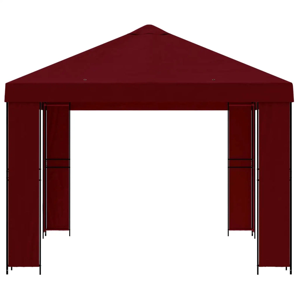 Gazebo 4 × 3 m Borgogna Poliestere e Acciaio 190 900383