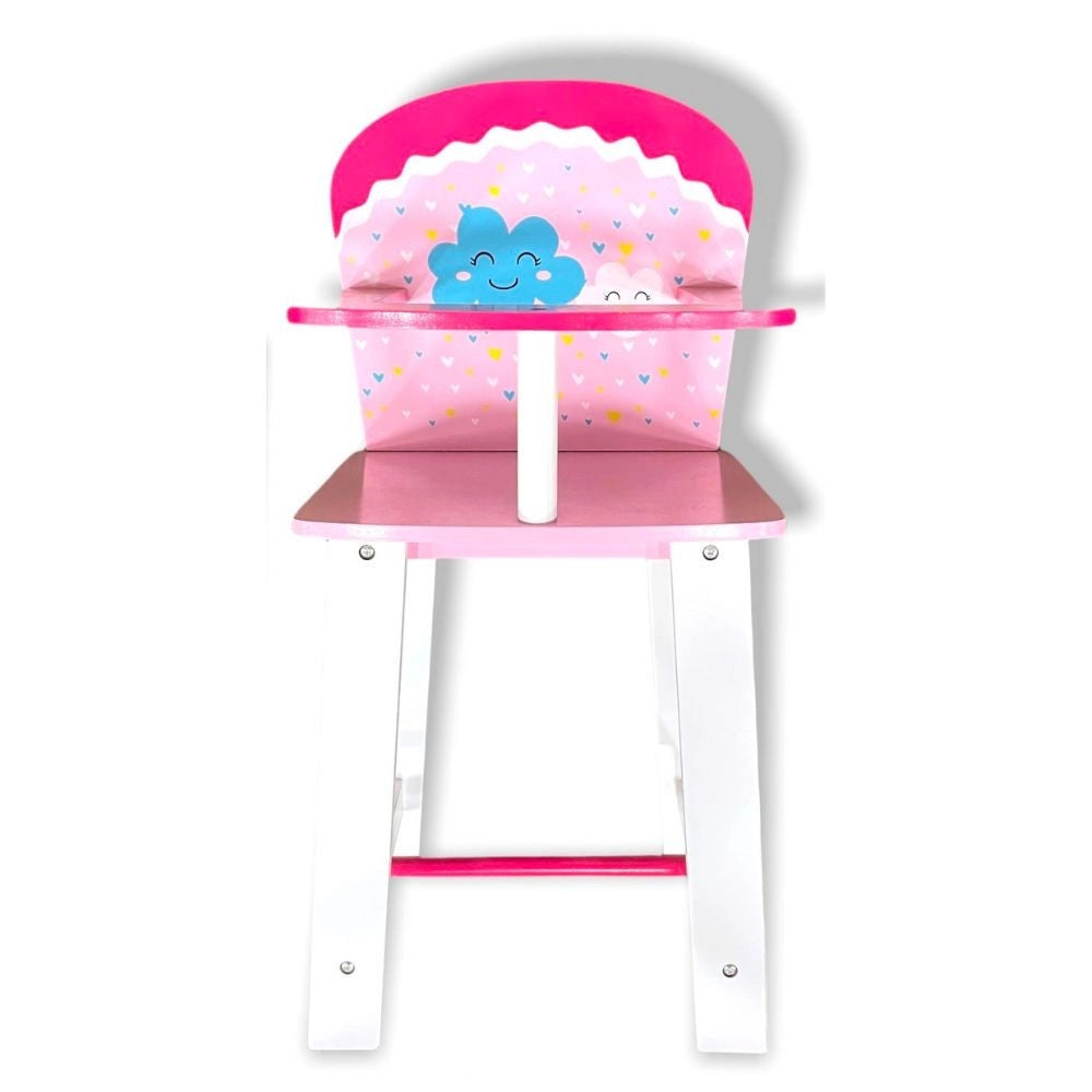 Trade Shop - Seggiolone Per La Pappa In Legno Per Bambole Gioco Simbolico Educativo Sicuro 3+ -
