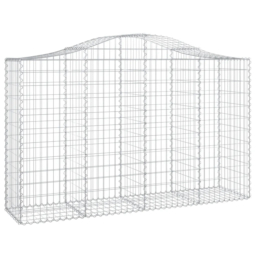 Cesti Gabbioni ad Arco 12 pz 200x50x120/140 cm Ferro Zincato 3145671